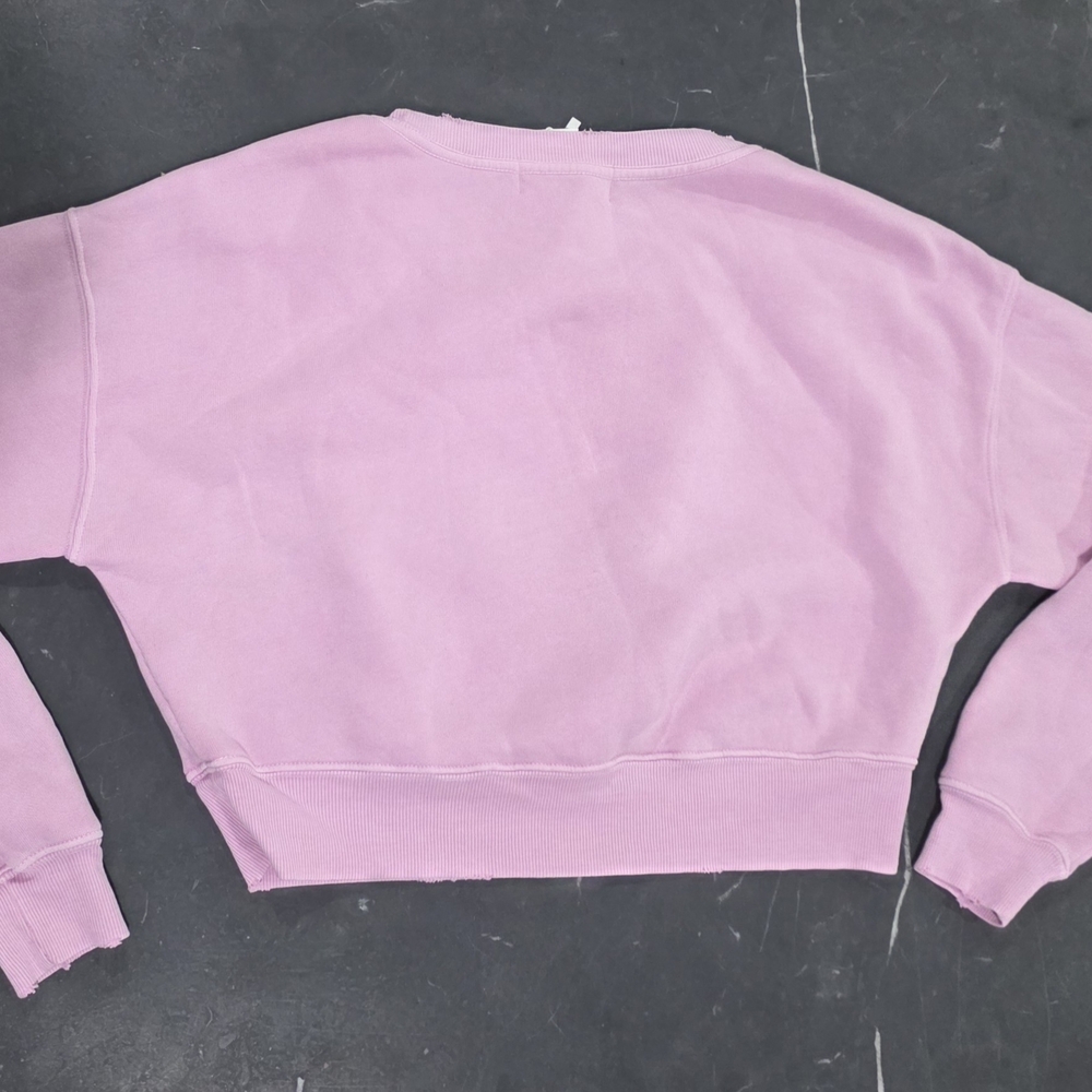 NWT Wildfox Lazy Cinderella Lilac Cropped Distressed‎ Sweater Medium - Picture 9 of 10